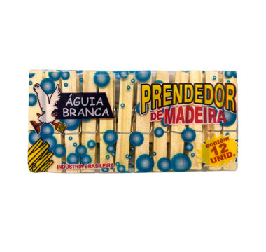 Prendedor de madeira (12 unidades)