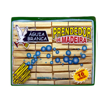 Prendedor de madeira (16 unidades)